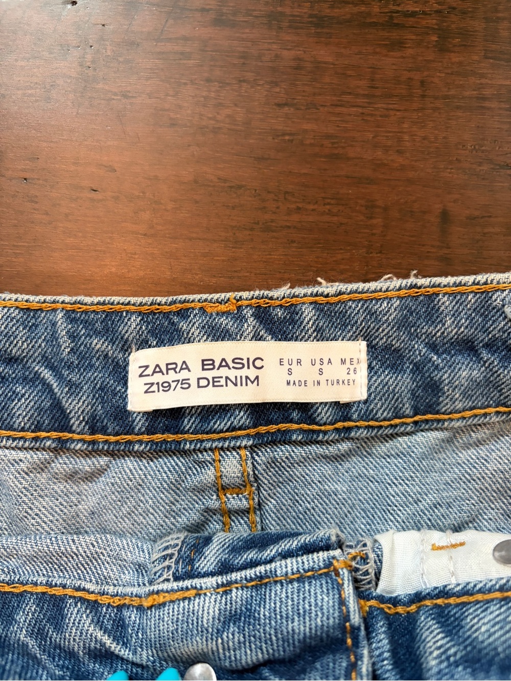 Zara Light Wash Denim Mini Skirt with Red & Navy Side Stripe 90’s Y2K micro mini - Picture 4 of 7